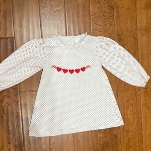 Size 6 Eliza James Kids White Valentines Top